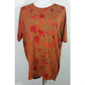 LuLaRoe XS Top Simply Comfortable Floral Leaves